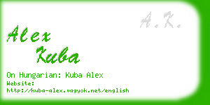 alex kuba business card